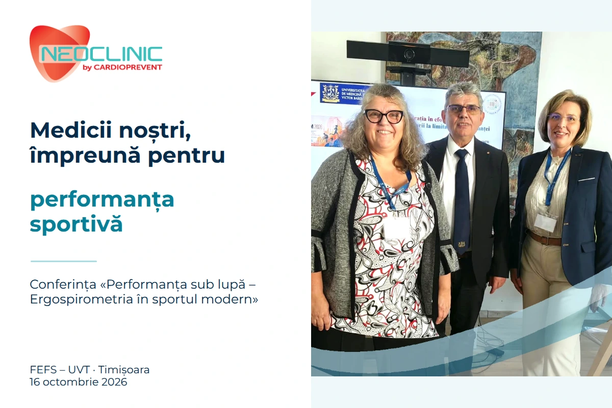 Medicii noștri, împreună pentru performanța sportivă – conferința Ergospirometria în sportul modern, Centrul Medical Neoclinic
